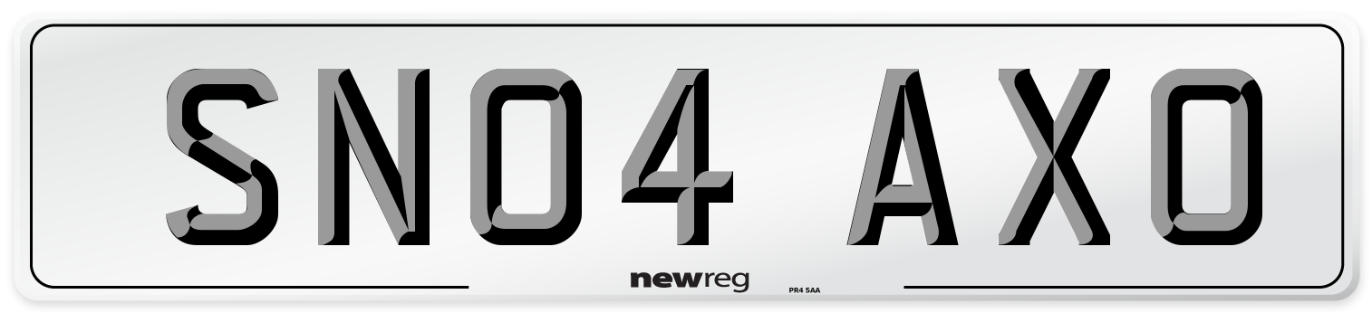 SN04 AXO Number Plate from New Reg